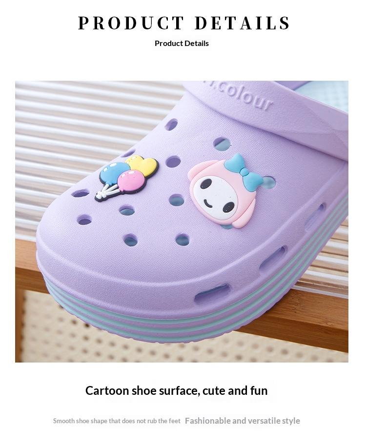 Women's Cute Cartoon Charms Clogs, Casual Comfortable Breathable Platform Non-slip Garden Clogs, Fashionable Shoes for Indoor & Outdoor Wear Slipper Shoes arch support clog comfortable mule