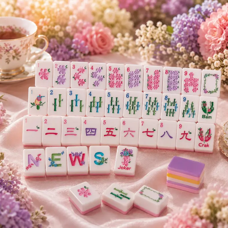 4 Layer American Mahjong Tile Set, 160 Acrylic Engraved Mahjong Tiles with Carrying Bag, Complete Mahjong Game Set for Home, Travel & Game Nights