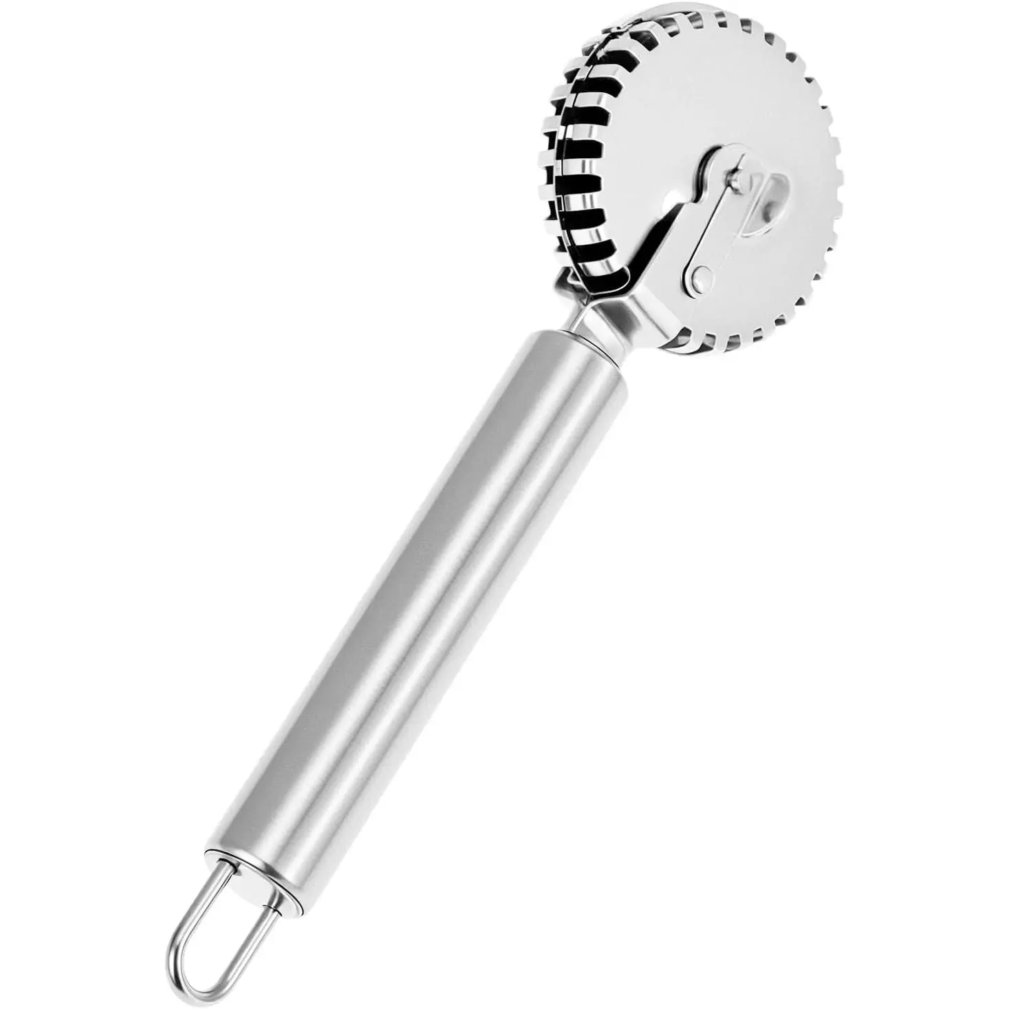 Ravioli Cutter, 430 Stainless Steel Pasta and Pastry Tool with Ergonomic Handle, Dishwasher Safe Effortless Cutting, Sealing, and Crimping