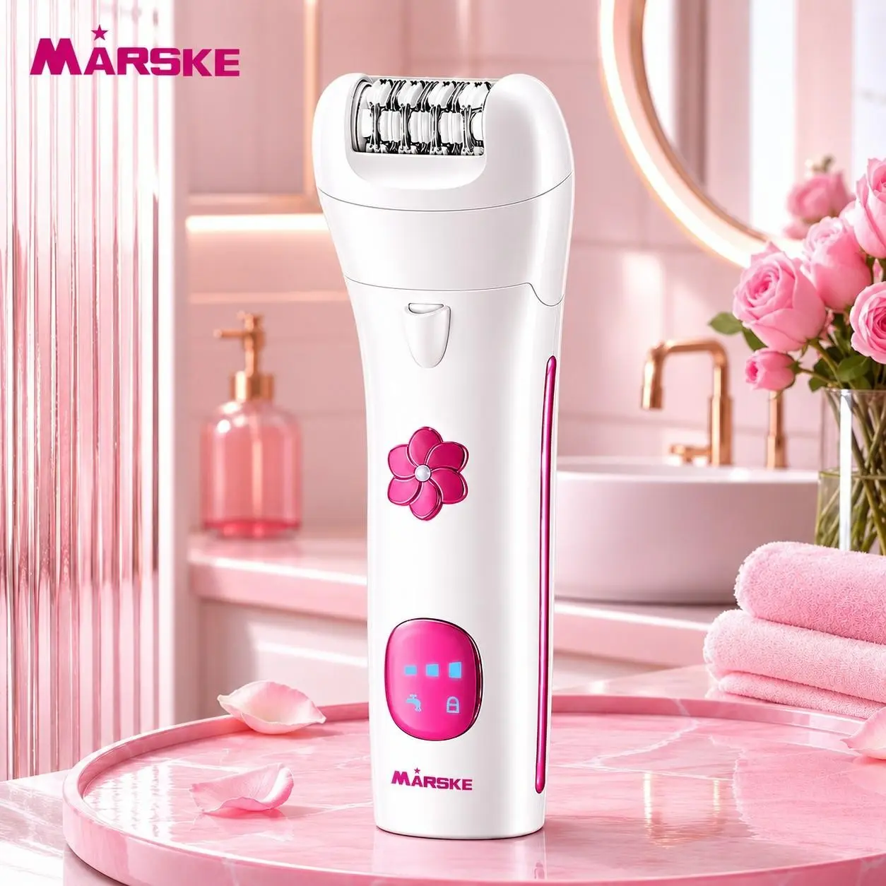 Professional Women's Electric Hair Remover, Professional Epilator for Women, Steel Blades, Wet&Dry Use, LED Light, Full Body Use, Waterproof, Portable, Painless Hair Shaver, Safety Lock, Gift Box