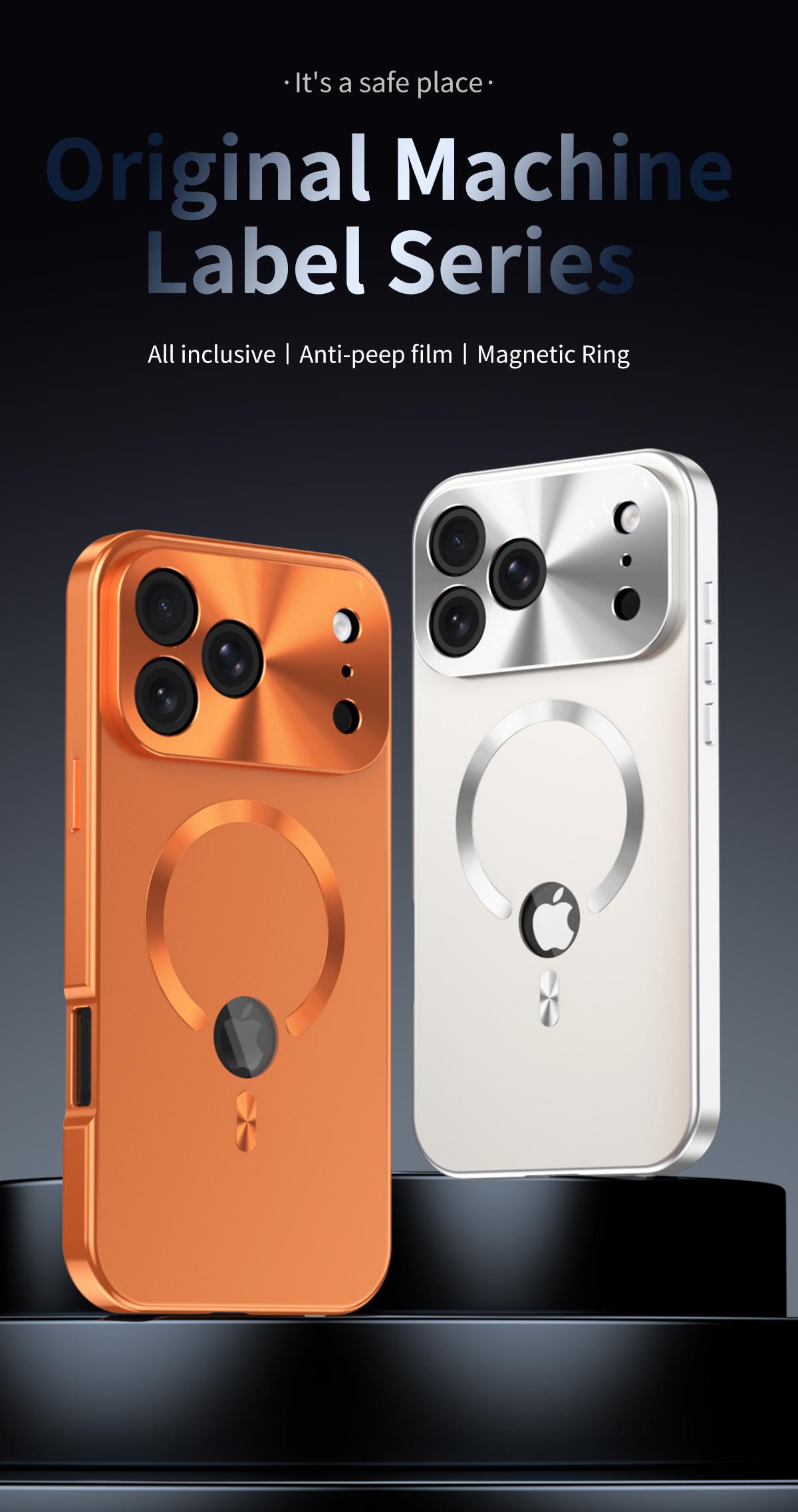 Metal Frame iP 17 Pro Max Case Purple Full Coverage Privacy Screen Lens Protection Magnetic TPU Back International Warranty Phone Cases phone case 17 pro max