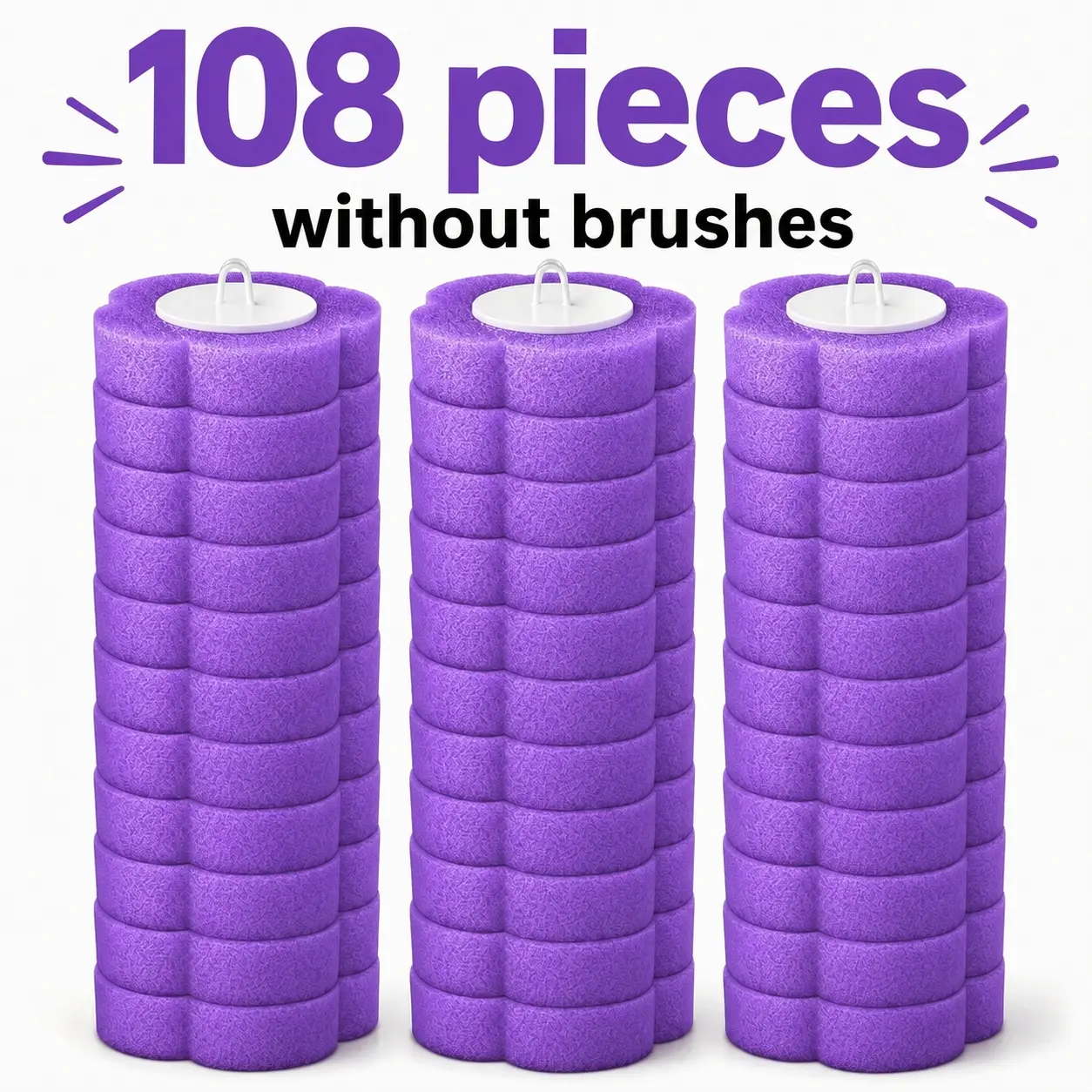 108/72pcs/36pcs/24pcs PCS Disposable Toilet Brush Heads, Toilet Bowl Wand Refills for Toilet and Bathroom Cleaning, Disposable Toilet Cleaner Refill Pads for Washroom Mats Brush Cleaning System brush refill ,