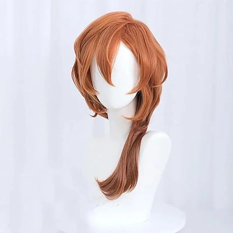 Really High Quality Anime Chuya Nakahara Chuuya Cosplay Wig Heat Resistant Synthetic Hair Wigs