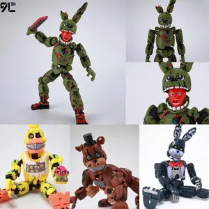 9L3D Dummy13 Lucky13 Bear Action Figure Toy Full Body Movable Anime Model Stress Relief Desktop Display, Horror Game Collectible