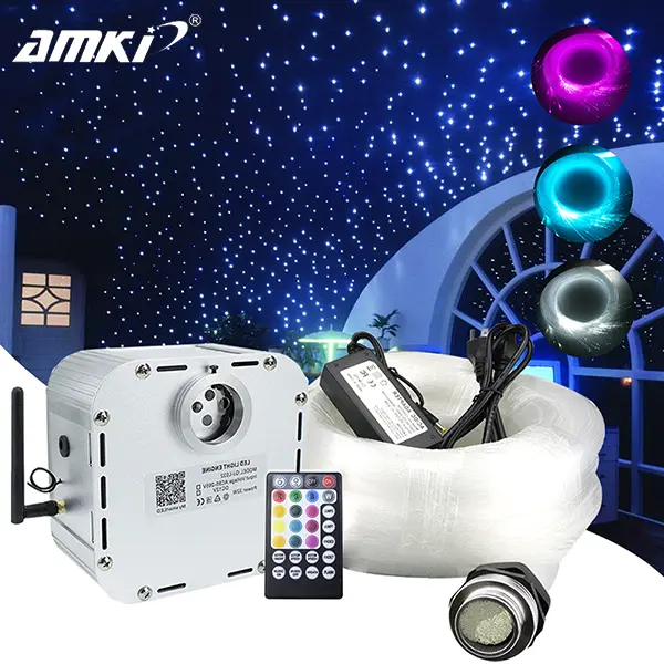 32W RGBW Twinkle Starlight Headliner Star Ceiling Lights Kit Car Roof Star Light Bluetooth APP Music Sync Car Sky Ceiling Lamp