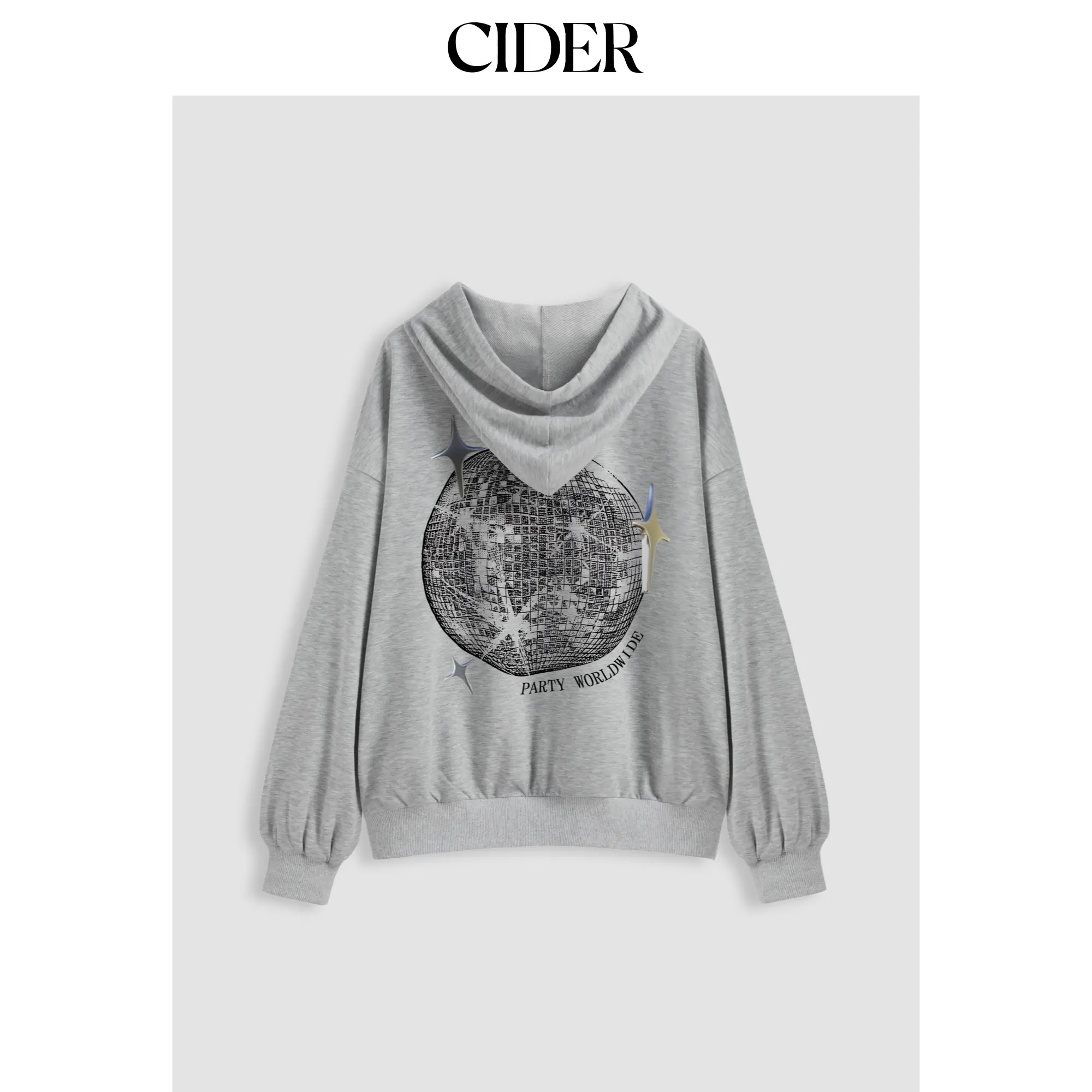 Cider [size 2-10] Terry Party WorldWide Graphic Hoodie SummerFinds