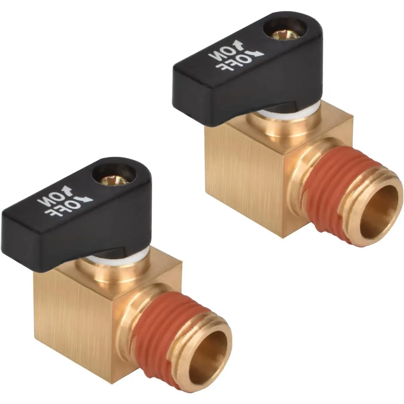 2 count Air Compressor Valve NPT Male x NPT Female Ball Type Drain Valve Mini Brass Ball Valve for Air Compressor