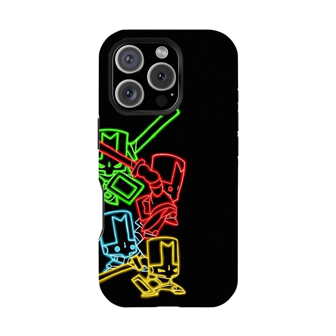 Castle Crasher Demon Slayer Double-layer durable phone Cases For iPhone 17 16 15 14 13 12 Promax Pro Plus, hard shell protection ,Unique design,best Gift