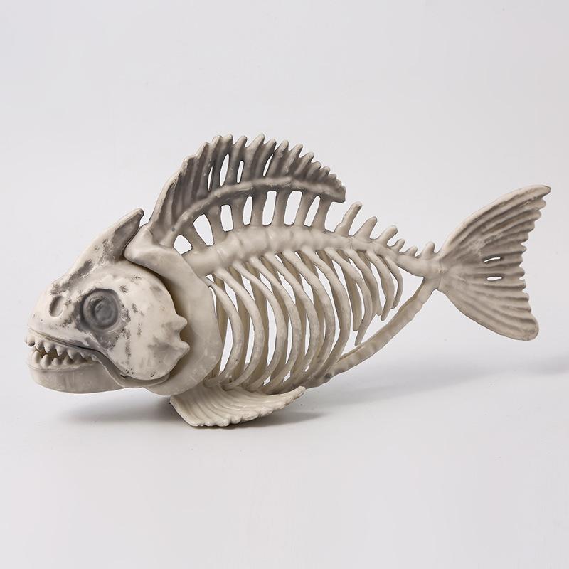 Piranha Plastic Skeleton Decoration, Creative Ornament of Simulated Animal Skeleton