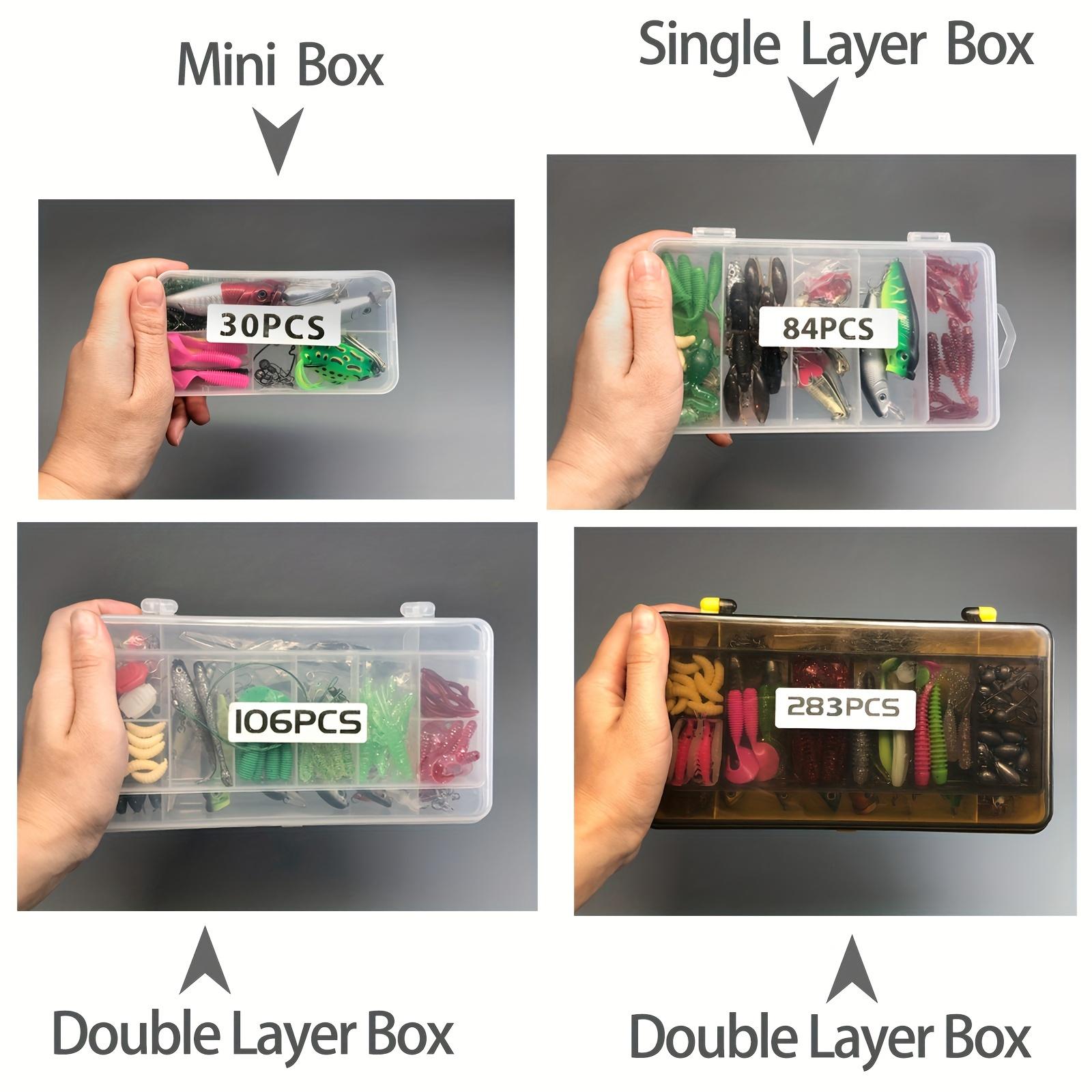 Randomly Shaped Lead Weights, 30/79/84/93/106/283pcs of Fishing Lures for Topwater Fishing, Tackle Kit for Bass, Trout, And Salmon, Including a Lure Kit Box with Minnow Poppers, Spoon Lures, Soft Plastic Worms, Bait Rigs, And Jig Heads