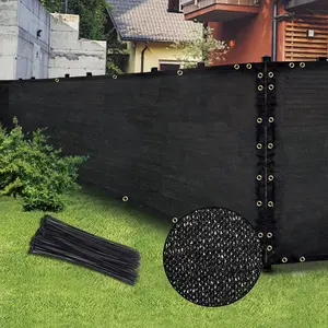 Black 6FT X 50FT Outdoor Privacy Screen Fence & Mesh Shade Net Cover, Ideal for Garden and Backyard - Enhances Privacy for Fencing & Chain Link, Perfect for Patio Privacy Wall, Slats，Freestanding