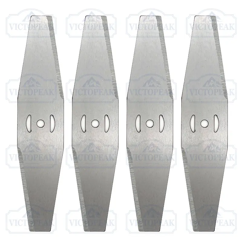 Victopeak 4‑Pack Small Diamond‑Shape Trimmer Blades, Hardened Steel Straight Weed Eater Replacement Blade, Universal Metal Cutting Blades For Brush Cutter String Trimmer Lawn Garden Accessories Lawn Mower Accessories