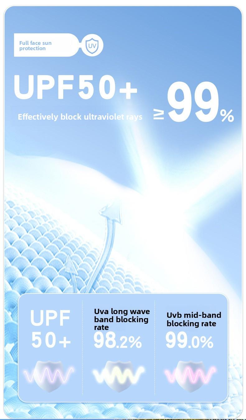 Women's sun protection face mask, UPF50+ UV protection, sun-blocking ice silk face mask, cycling protective face mask, sports mask, facekini face mask