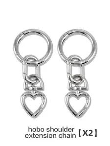 2pcs Bag Extender Chains Metal Wallet Chain Adjustable Shoulder Strap Extension with Spring Buckle for Women Shopping Party Travel Detachable Shoulder Strap (silver Color/) Chain For Purse