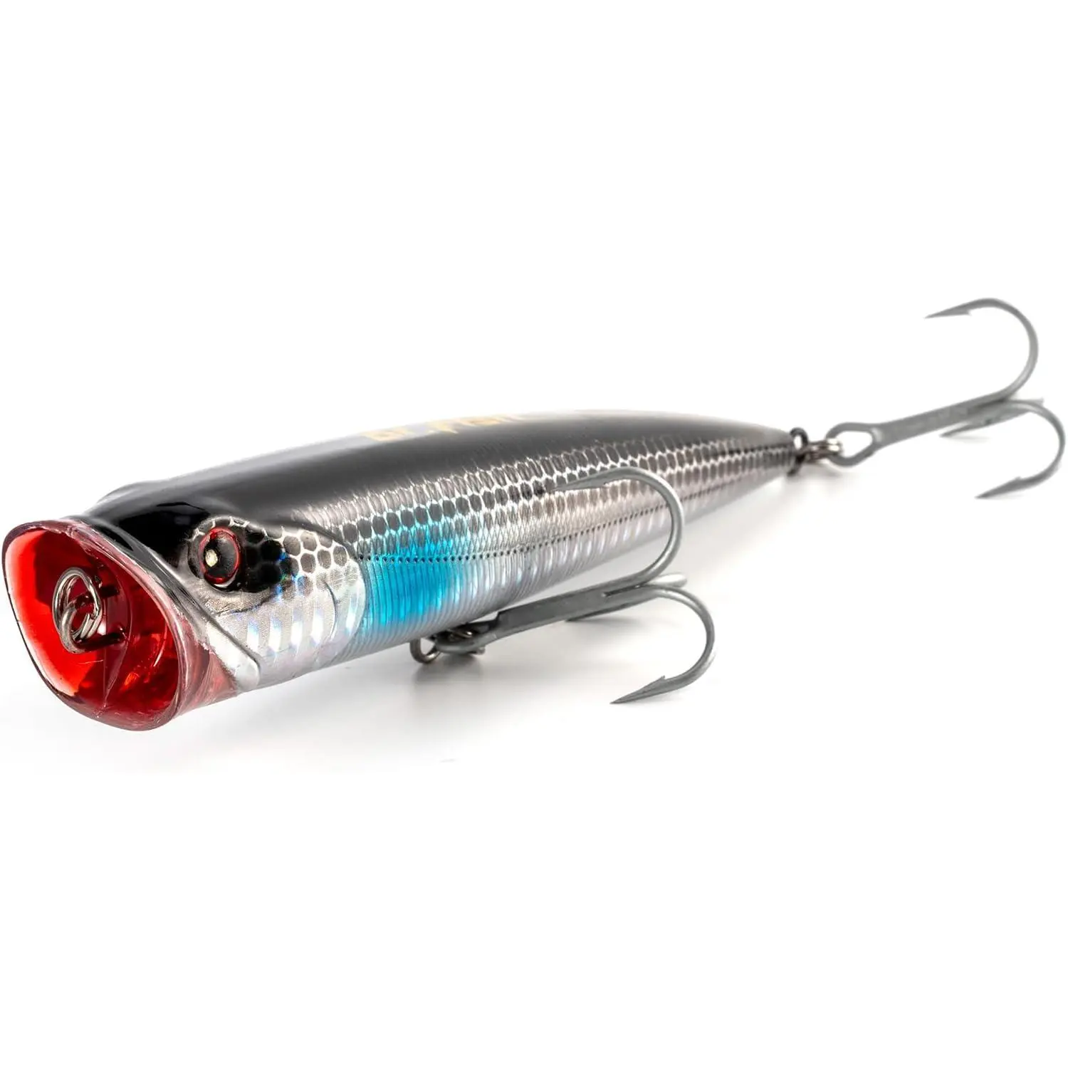Popper Saltwater Fishing Lures, 4/5.5 Inches GT Popper VMC Treble Hooks Surf Fishing Lures for Bass Striper Pike Salmon Offshore