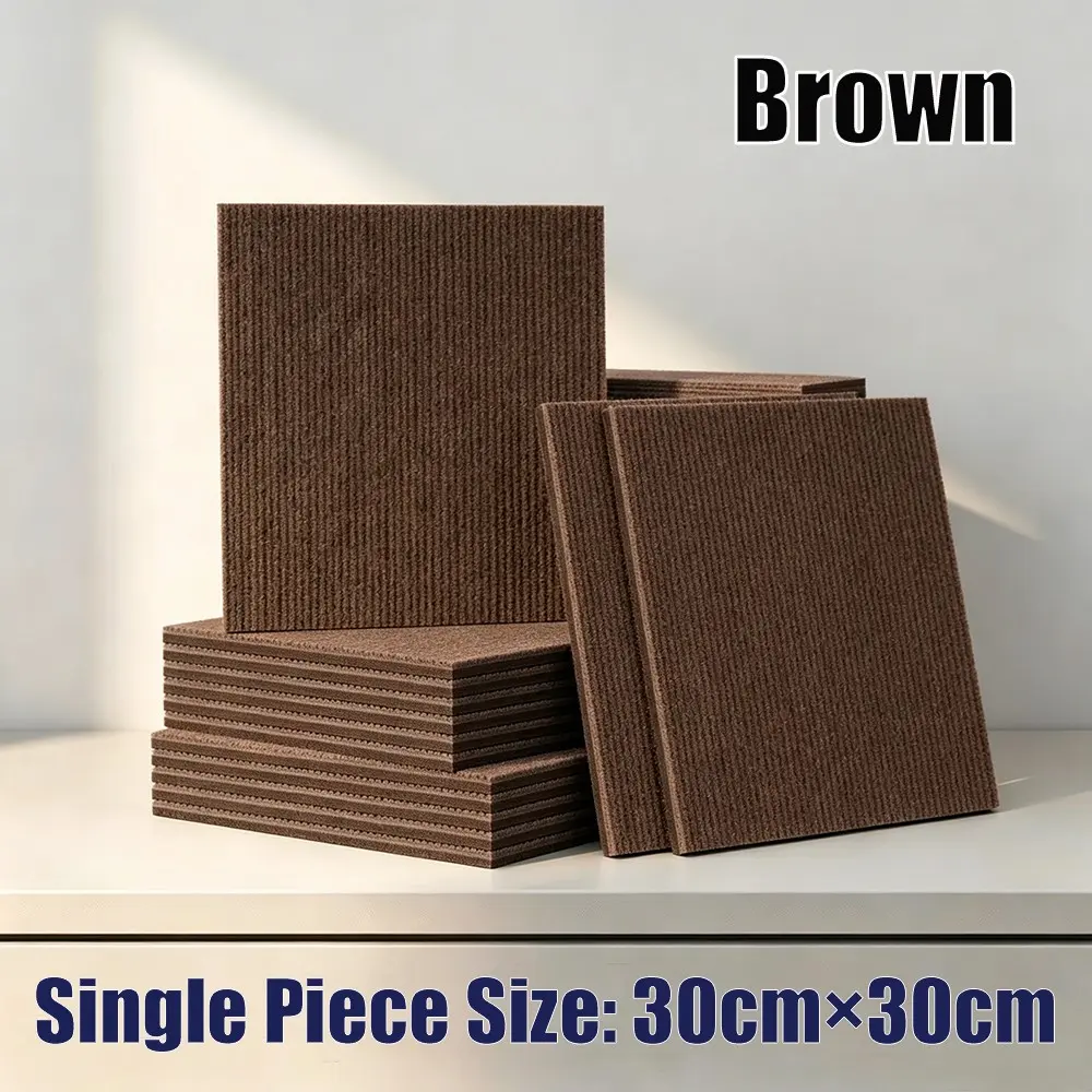 22pcs Self-Adhesive Carpet Patches, Sound-Absorbing, Durable, Easy Removal, Ideal for Living Room, Bedroom, Public Spaces