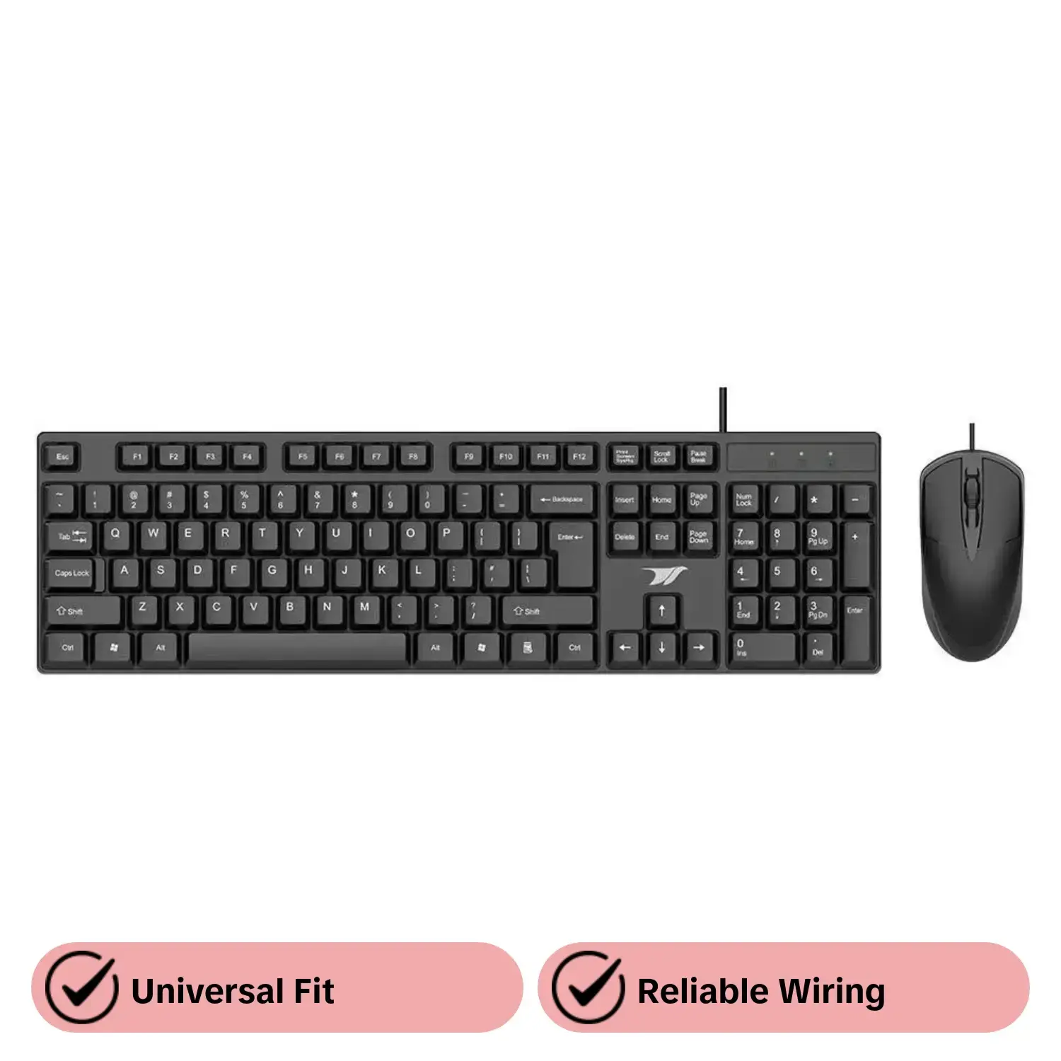 Keyboard Mouse Set for Laptop Desktop, Universal Wired Office Kit, Home Computer Accessories, Complete Setup for Work and Play, Keyboard Mouse Combo