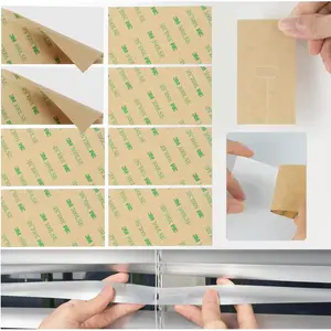 8 Pcs Clear Vertical Blind Repair Tabs Self-Adhesive Replacement Fixers for Damaged Blinds Blades with String Hole 2(W) x 3.5(L) Inches
