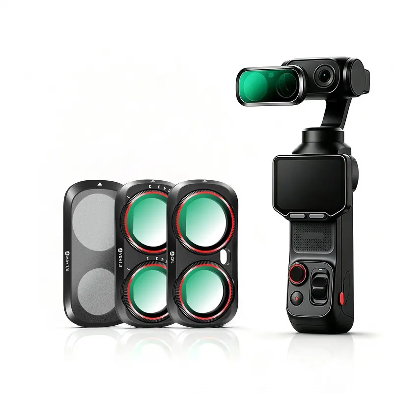 Magnetic Camera Filter Kit CPL Filter Set Compatible with Insta360 Luna Ultra, CPL, VND 1-5 & Black Mist 1/4 Lens Filters, Reduce Glare, Control Bright Light & Create Cinematic Videos for Travel, Vlogging, Food and Outdoor Shooting
