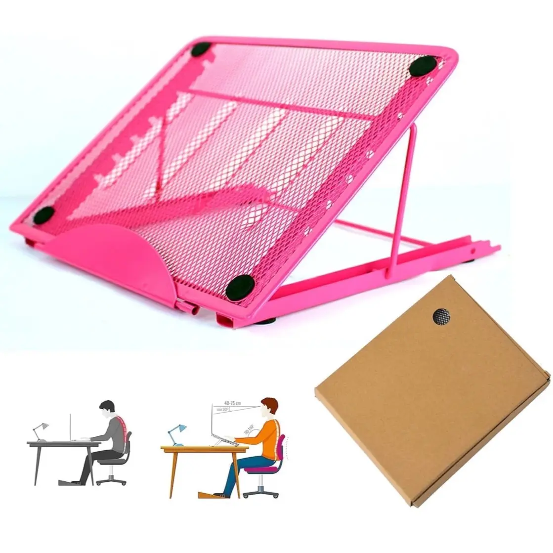 Adjustable Stainless Steel Laptop Stand, Foldable Hexagonal Non-Slip Tablet Holder, Universal Tracker Station A3/a4, Craft Workbench Accessory