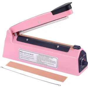 8 Inch Manual Impulse Heat Bag Sealer Poly Bag Sealing Machine Heat Seal Closer for PE PP Plastic Bags