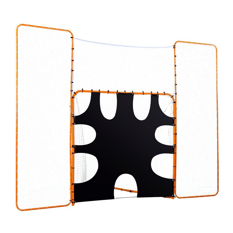 VEVOR 3-IN-1 Lacrosse Goal, 12x9 ft Lacrosse Net with Backstop and Target, Quick & Easy Setup Backyard Rebounder Equipment, Steel Frame Training Nets, Suitable for Youth Adult Training, Orange VEVOR 3-IN-1 Lacrosse Goal, 12x9 ft Lacrosse Net with Backstop and Target, Quick & Easy Setup Backyard Rebounder Equipment, Steel Frame Training Nets, Suitable for Youth Adult Training, Orange