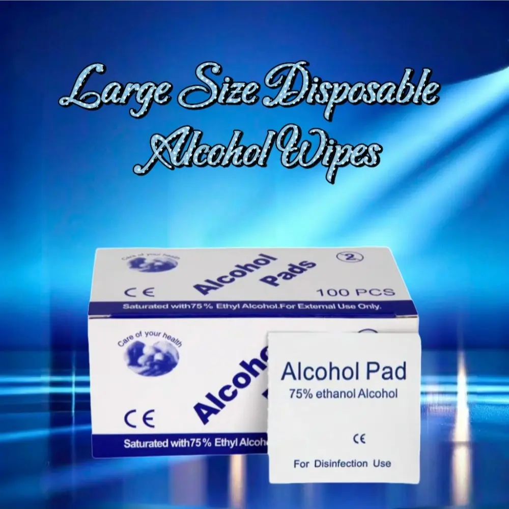 Disposable 75% Alcohol Prep Pads, Individually Wrapped Sterile Wipes, Quick Sanitization for Phone, Beauty Tools, Daily Use