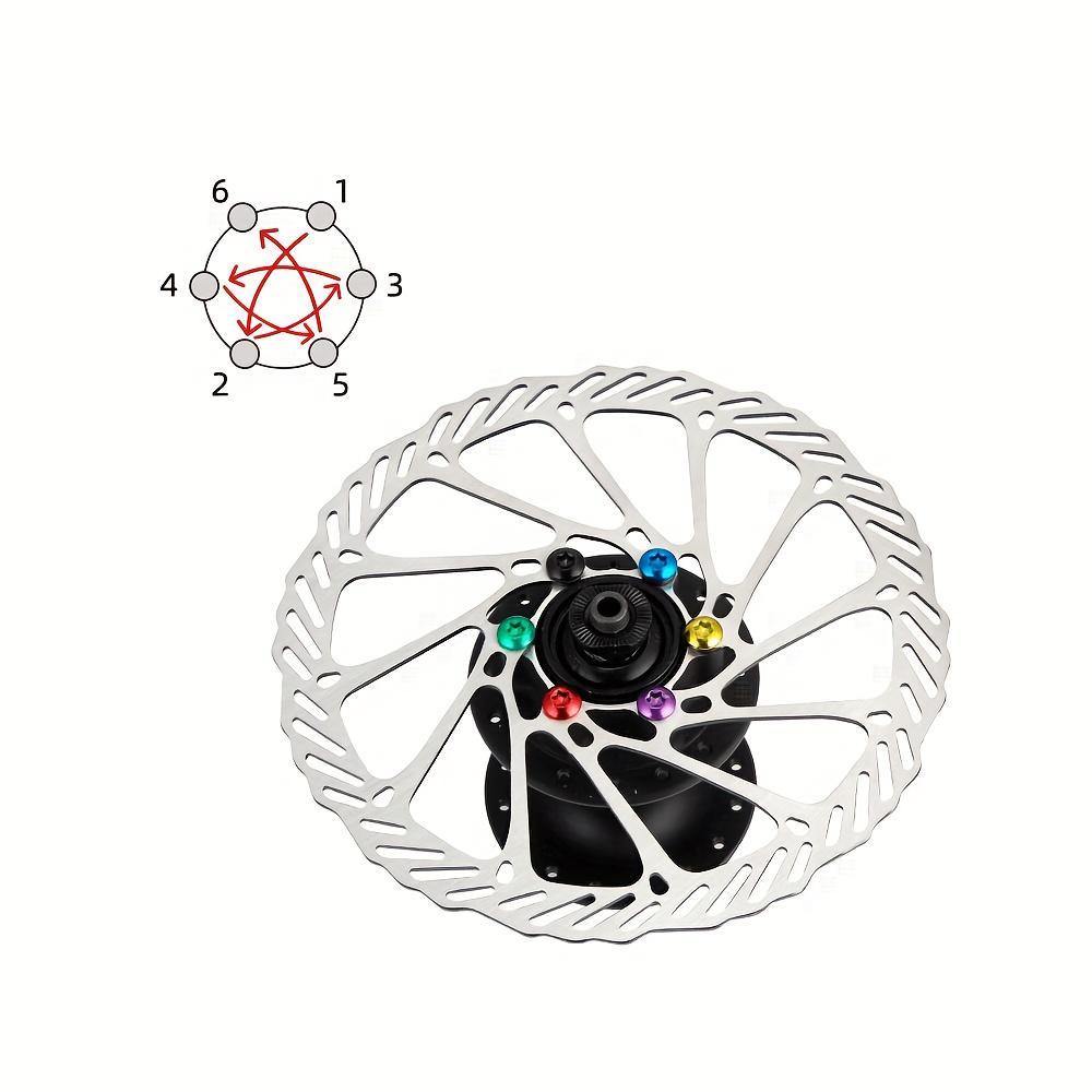 12counts Stainless Steel Bicycle Disc Brake Rotor Bolt, T25 Torx M5*10 Fixing Screw for MTB Cycling, Durable and Reliable Accessory