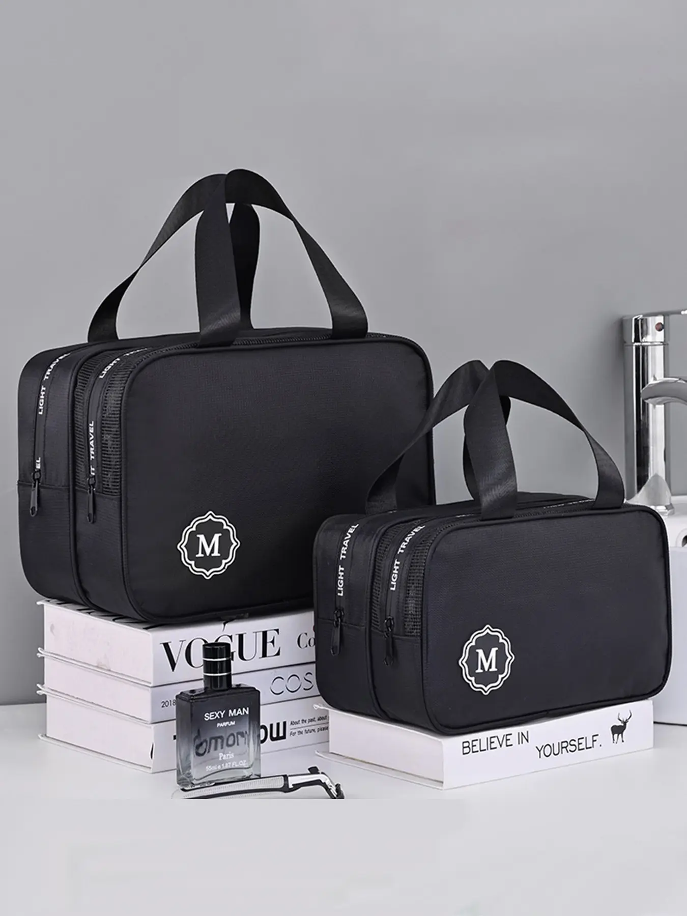 Large Dry Wet Separated Handbag for Men, Dual Layer Travel Organizer Bag, High Capacity Clothing Storage Bag, Ideal for Travel