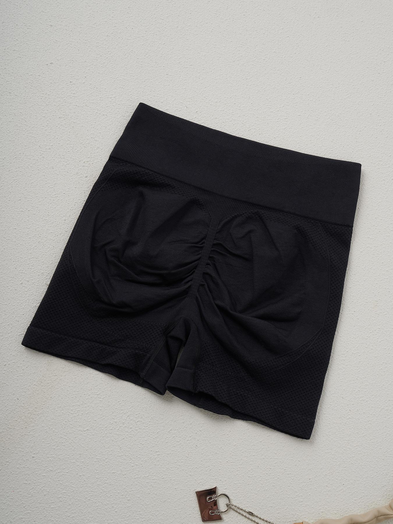 Women's Solid  Seamless Gym Shorts, Workout Biker Shorts, Comfy Breathable Skinny Shorts for Gym Workout Running, Ladies Sportswear for Summer, High Stretch Bottoms