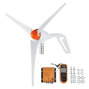 VEVOR 500W Wind Turbine Generator with Anemometer, 12V Wind Turbine Kit, 3-Blade Wind Power Generator, MPPT Controller Adjustable Windward Direction, Suitable for Home, Farm, RVs, Boats