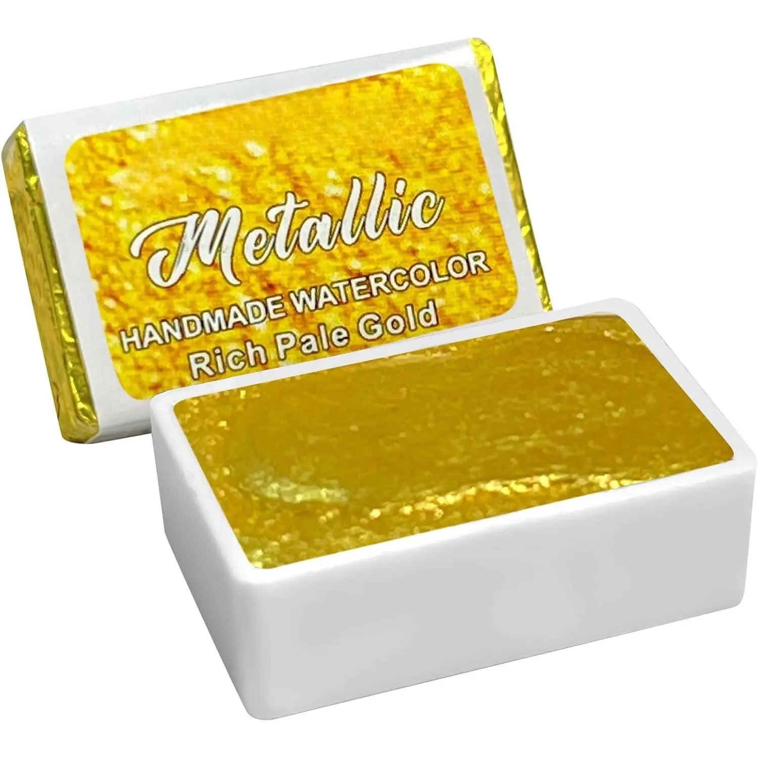 Watercolor  Calligraphy Ink Hand Lettering Rich Pale  Metallic-Glitter-Iridescent Watercolour Painting (Full Pans)