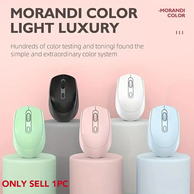 Ergonomic Wireless Optical Mouse with Wireless Dual-Mode 2.4g for Comfortable Use with Left & Right Hands, Computer Mouse Wireless, Compatible with Laptops PC Macbook Multiple Colors