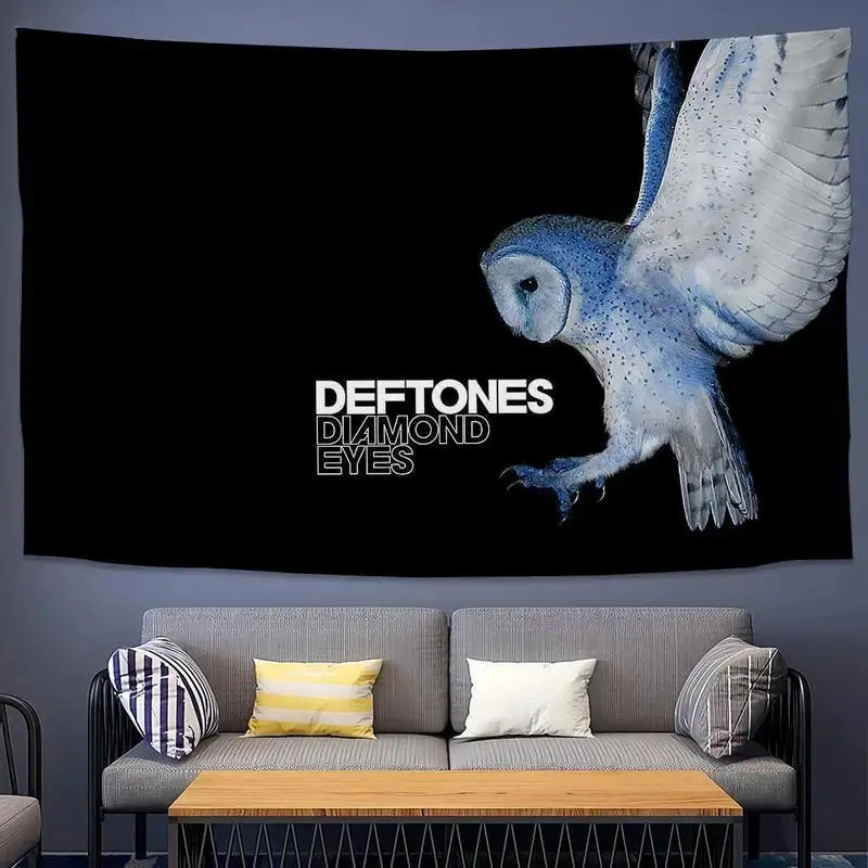 60in x 40in home decor banner D-Deftones Singer Tapestry Decoration Bedroom Dormitory Background Cloth Holiday Home Party Living Roomvalentine's wall decor flags, Interior, Decor Items