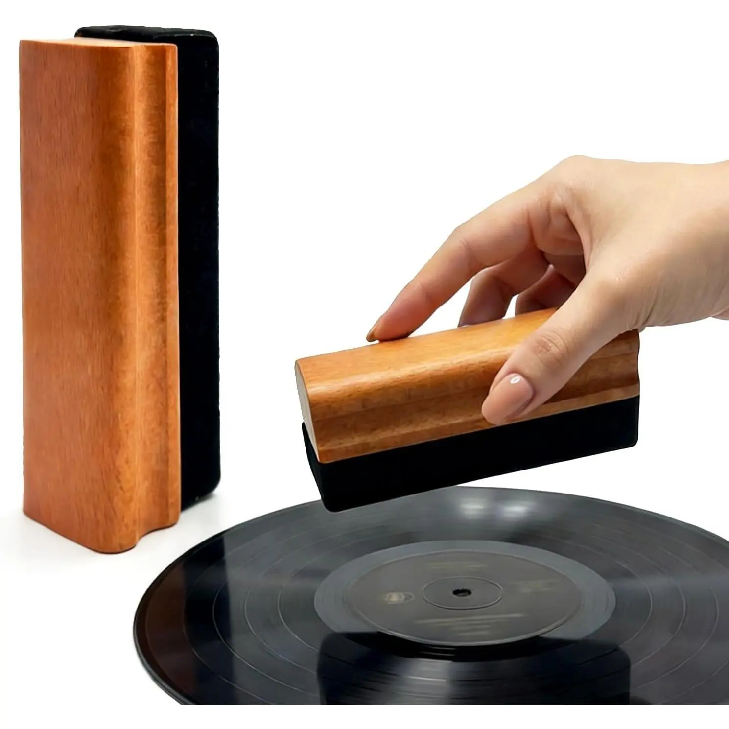 Vinyl Record Cleaning Brush  Brush, Anti-Static  Record Cleaner with Non-Slip  Handle,Turntable Accessories for LP Vinyl Care
