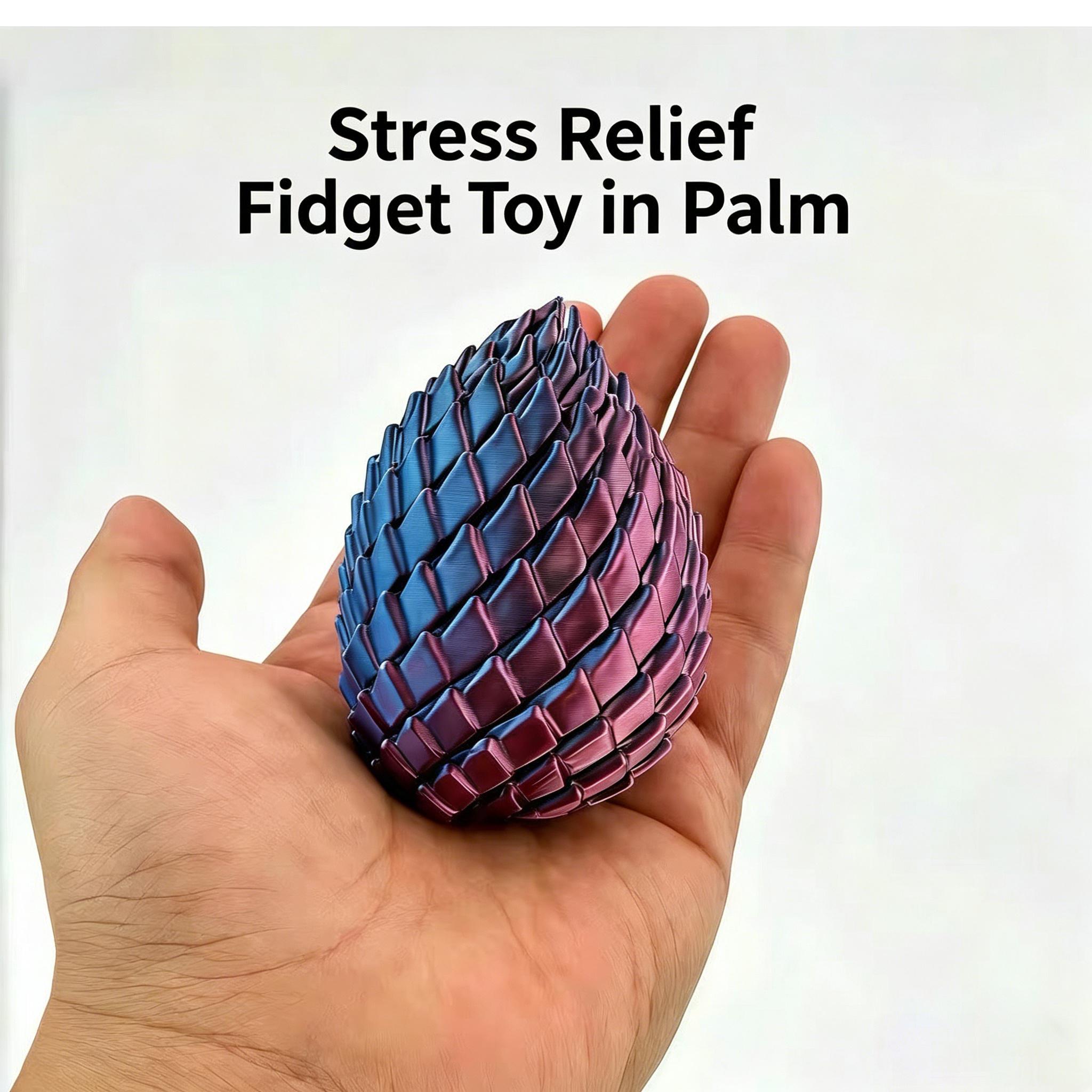 3D Printed Dragon Egg Stress Relief Toy, Transformable Twist Egg, Creative Stress-Relief Gadget, Children's Toy