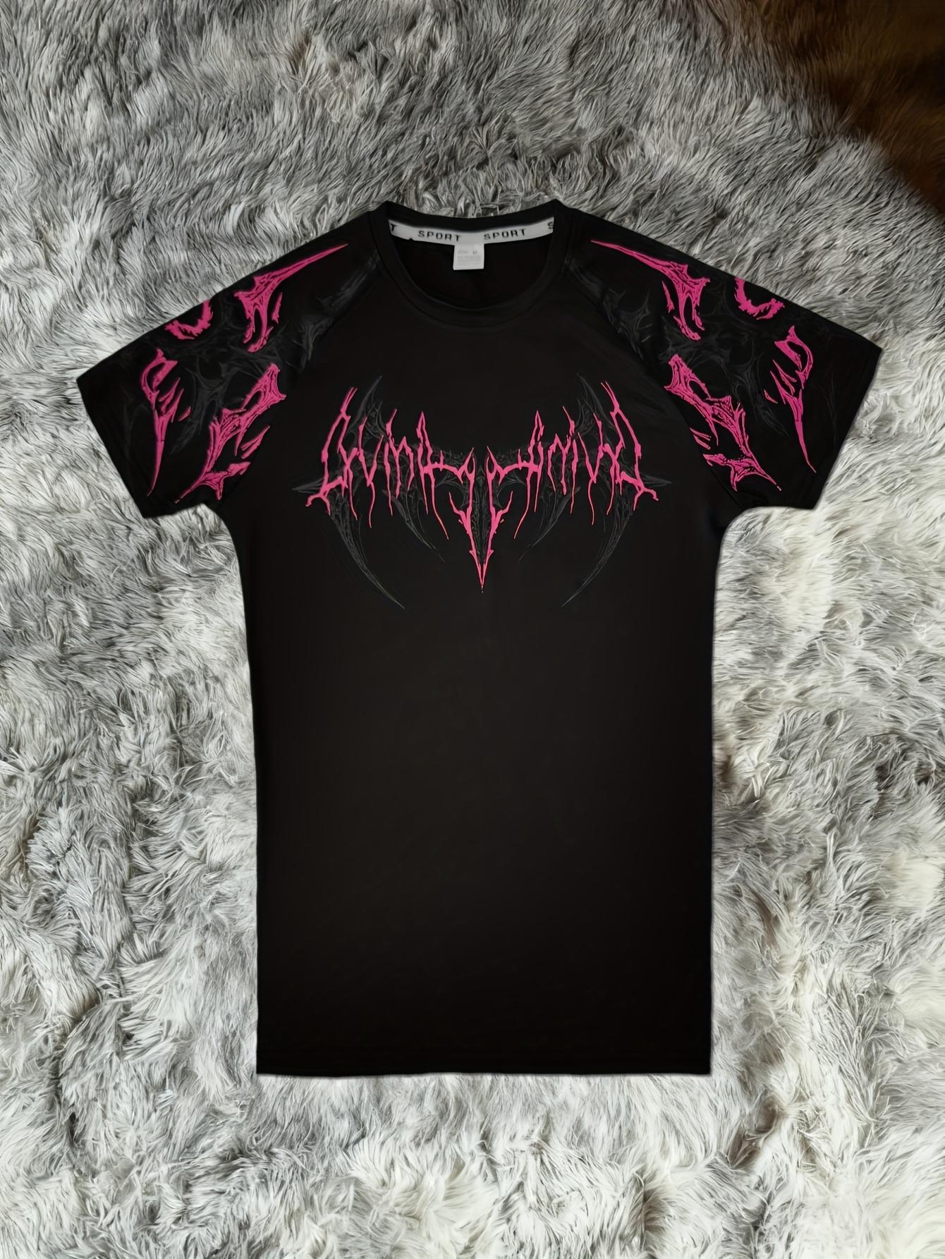 Men's Compression Short Sleeve T Shirt S XXL High Elasticity Muscle Fitness Shirt Unisex Black Tight fitting Red Geometric Muscle Texture Quick drying Moisture wicking for Workouts Yoga Beach Gym Tees Athletic Apparel