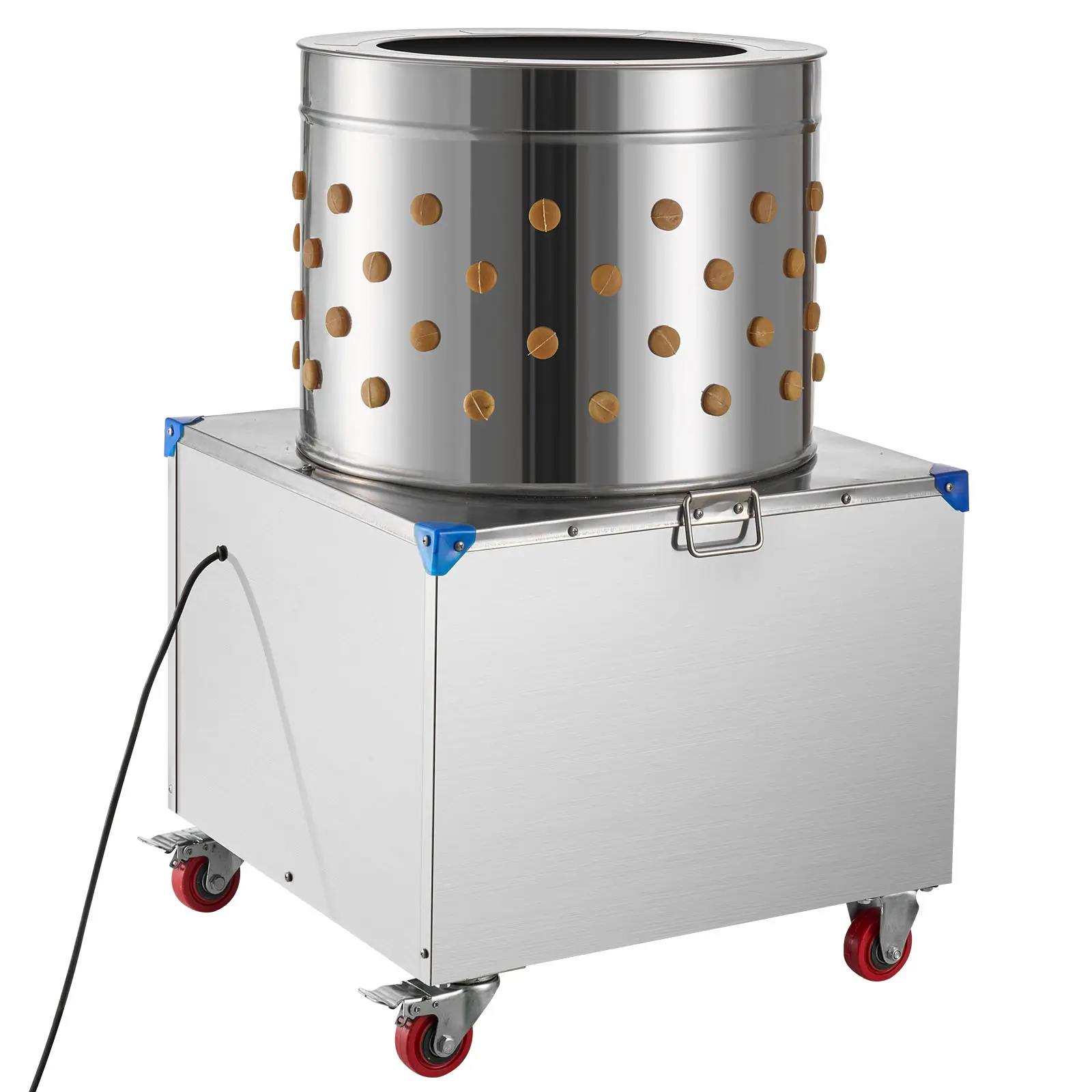 Chicken Plucker Machine, Stainless Steel Feather Remover for Processing Chicks Once, 1500 W Power, User-Friendly & Space-Saving