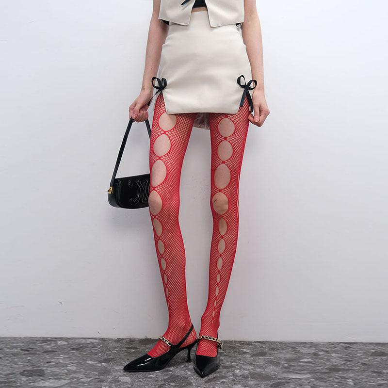 Spring/Summer new arrivals, influencer-approved fishnet stockings, black short socks, mid-calf socks, large & small mesh fishnet socks, white knee-high socks.