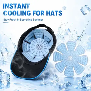 Reusable Cooling Pad, 1 Count Blue Helmet Cooling Pad for Cycling, Outdoor Sports, Summer Essentials Cooling Products, Cooling Gear for Outdoors, Circular Ice Pack Adults