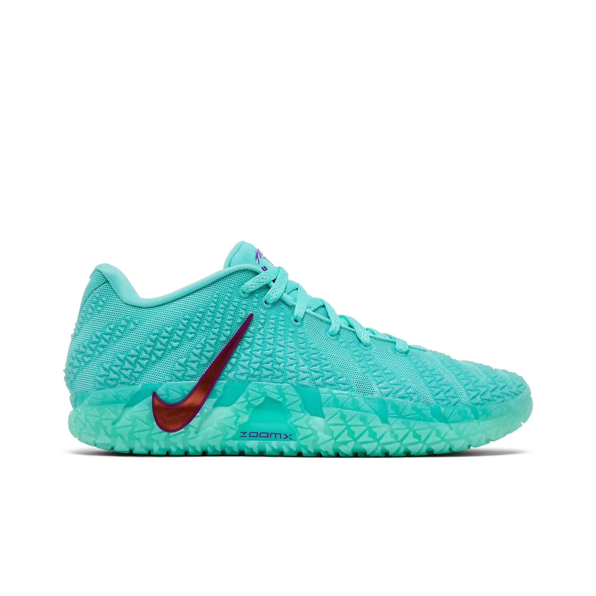 Nike Ja 3 'Twelve Time' (Unisex) Bleached Turquoise/Safety Orange-Vivid Purple basketball shoes IQ6755 300