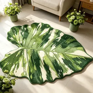 Vintage Turtle Shell Leaf Shaped Rug, Soft Comfortable Irregular Mat, Hand Wash Only, Ideal for Living Room, Bedroom, Kitchen, Hallway