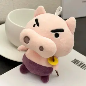 12CM Kawaii Cartoon Simulation Anime Big Nose Pig Stuffed Animal Plush Toy Doll Children's Pig Hand Doll Festival Gift