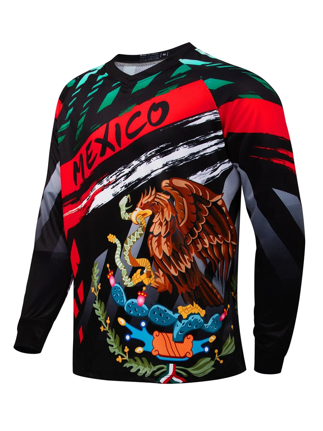 Mexico man's Long sleeve Motocross T-shirt SportWear Bike Enduro Motorcycle DH Moto Mountain MTB Downhill