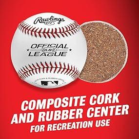 Rawlings| Official League Recreational Use Practice Baseballs| OLB3| Youth/8U| 3 Count