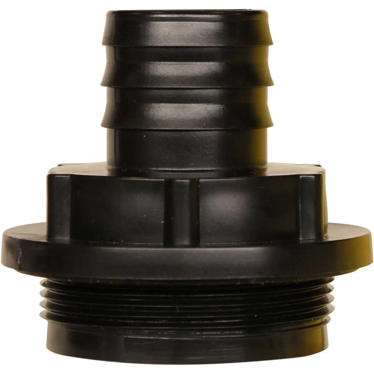RBI125F Rain Barrel Inlet Buttress Adapter - 2" Fine Thread Bung Cap to 1-1/4" Barbed Fitting for Home Improvement Garden Watering & Irrigation, Inches Compatible