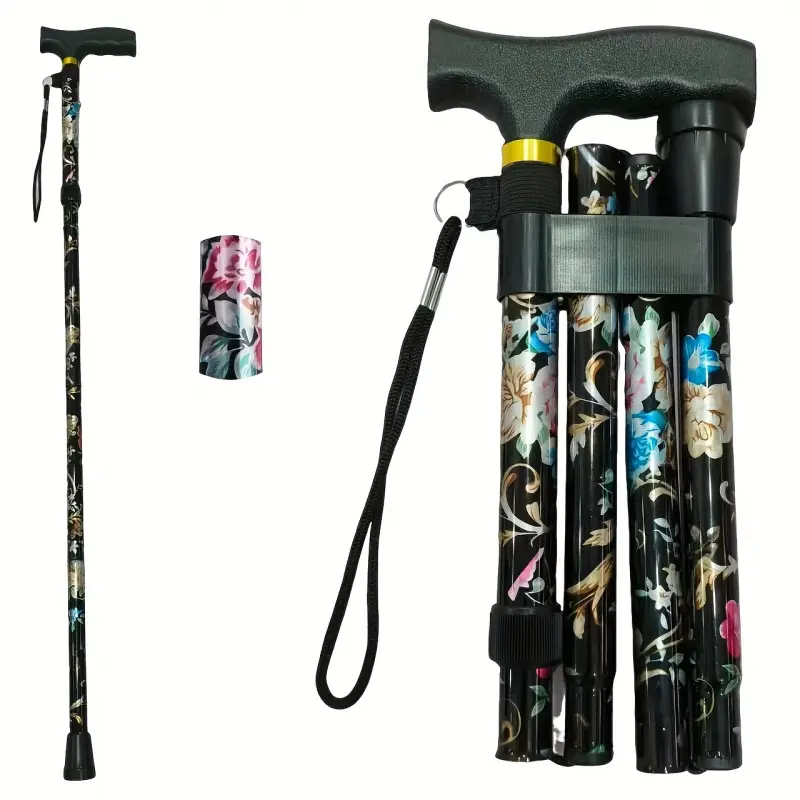 Adjustable Aluminum Alloy Hiking Poles for Men Women, Lightweight Foldable Trekking Sticks with Quick Lock System & Anti-Slip Grips, Balanced Support, 33.46-37.4 Inches Adjustable Length