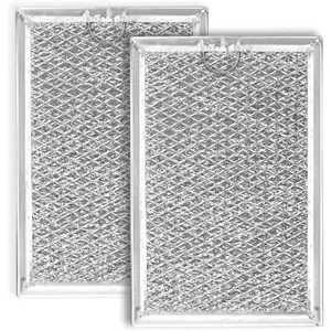 [2 Pack] Microwave Filter Replacement 7.64" x 5.12" Fit for WB06X10309 WB06X10359, Microwave Vent Grease Filter for Kitchen Oven Over the Range Vent Fan