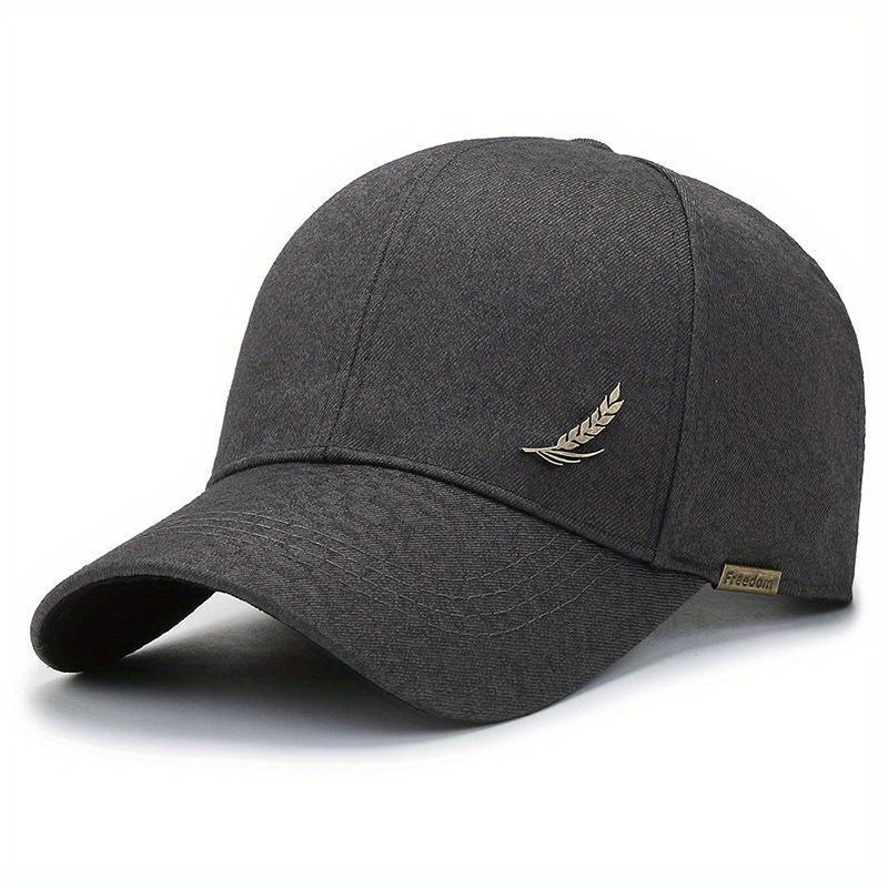 Men's Stylish Polyester Baseball Cap Lightweight Breathable Hat with Adjustable Fit Classic Mature Design for Spring to Fall Travel Outdoor Sports and Daily Sun Protection Available in Winter Beanies Men Casual Knit Heart Unisex Wool Newsboy Style