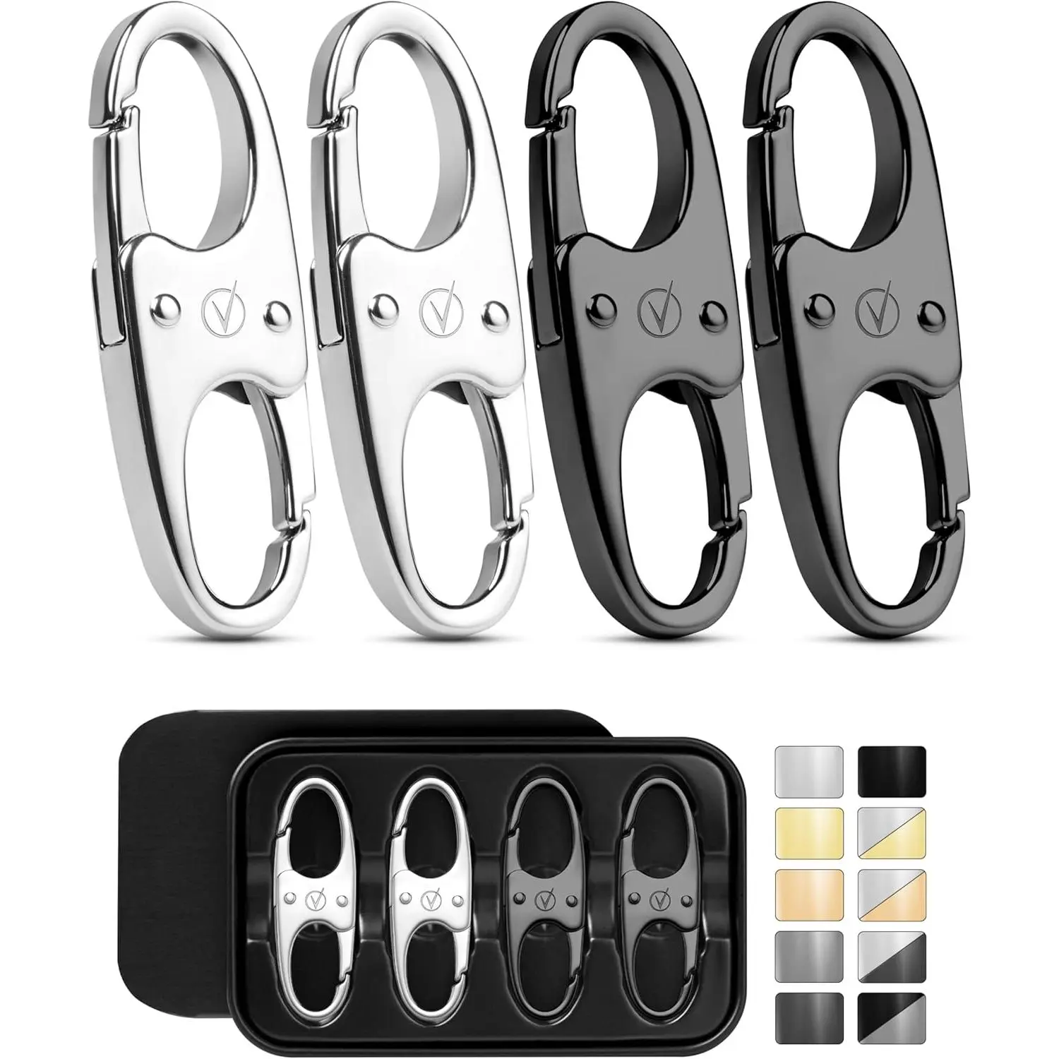 4 Zipper Clips Anti  for Backpack, Luggage & Purse, Pull  Zipper Locks, Purse Clip for Travel